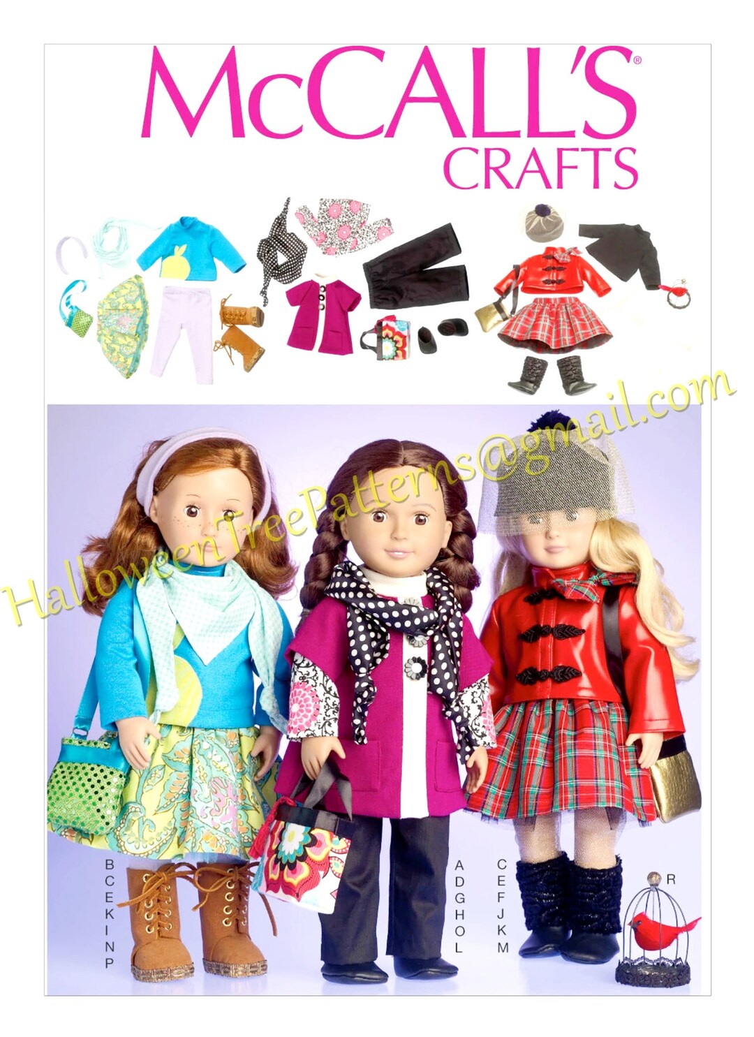 Mccalls 7006 Sewing Patterns 18 Doll Clothes Bird Cage Etsy