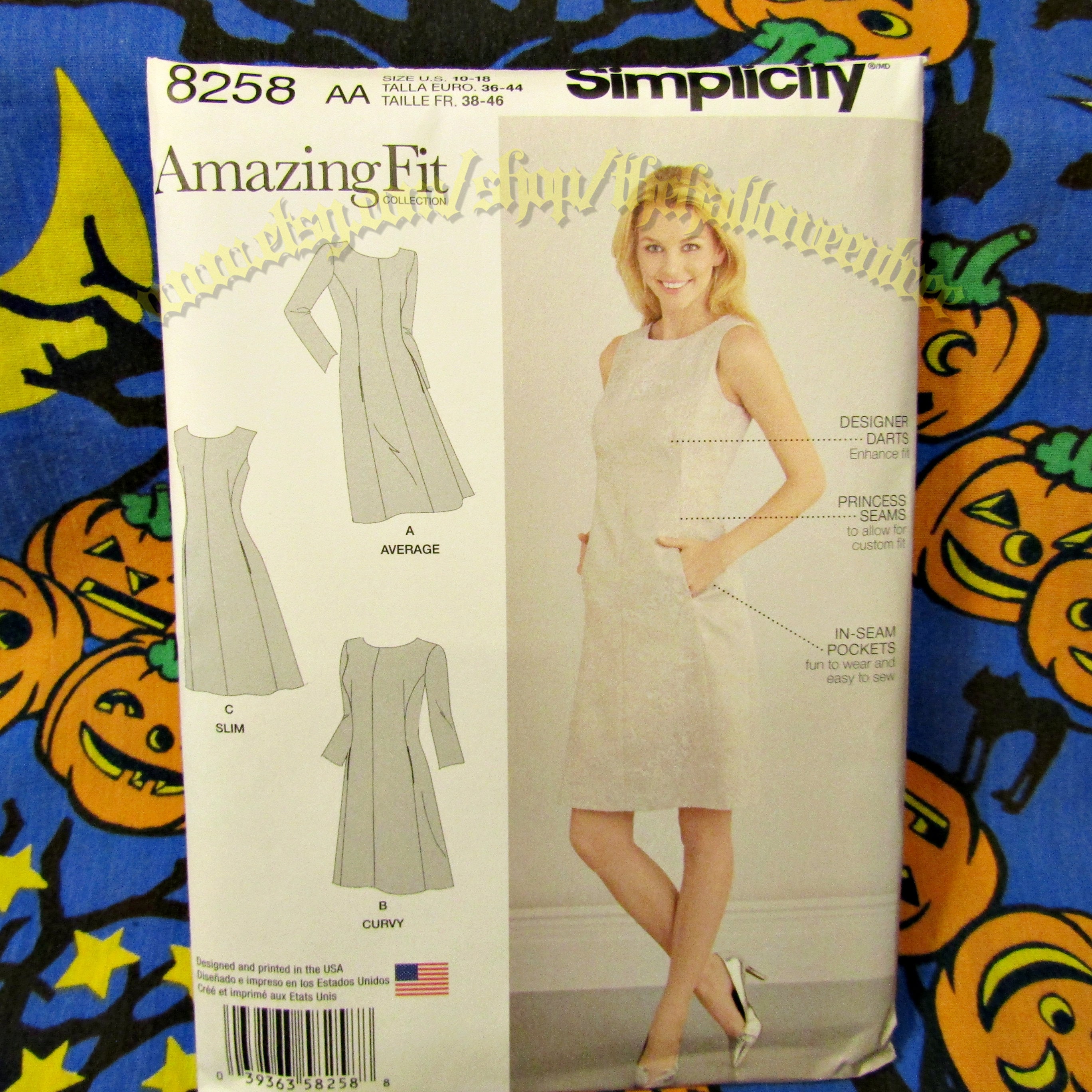 Simplicity 8258 Fitted Style Dress Amazing Fit SEWING PATTERN 10