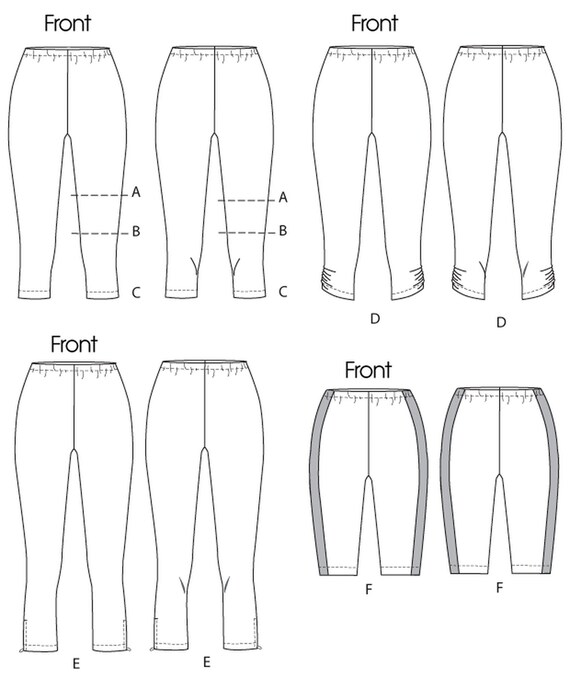 PATTERN Women's Leggings, Sewing Pattern, Digital, Pattern PDF