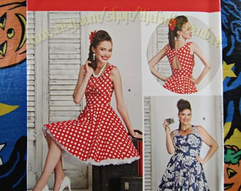 Simplicity 8051 RockaBetty dress sewing pattern sizes 20-28 s8051