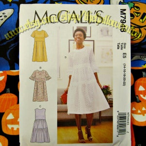 McCalls 7948 Boho Dress Sewing Pattern Misses Sizes 14-22 McCalls 7948