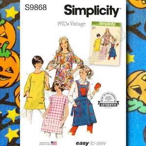 Simplicity s9868 Apron Smock Sewing Pattern Sizes XS-XL 9868