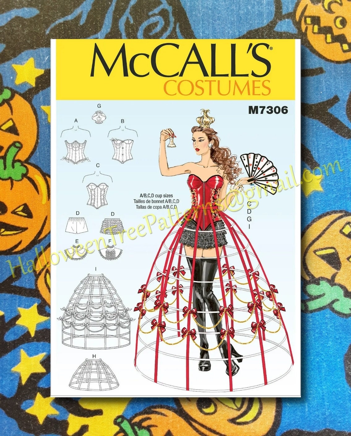 McCall's Patterns M7306 Corsets, Shorts, Collars, Hoop Skirts & Crown, A5