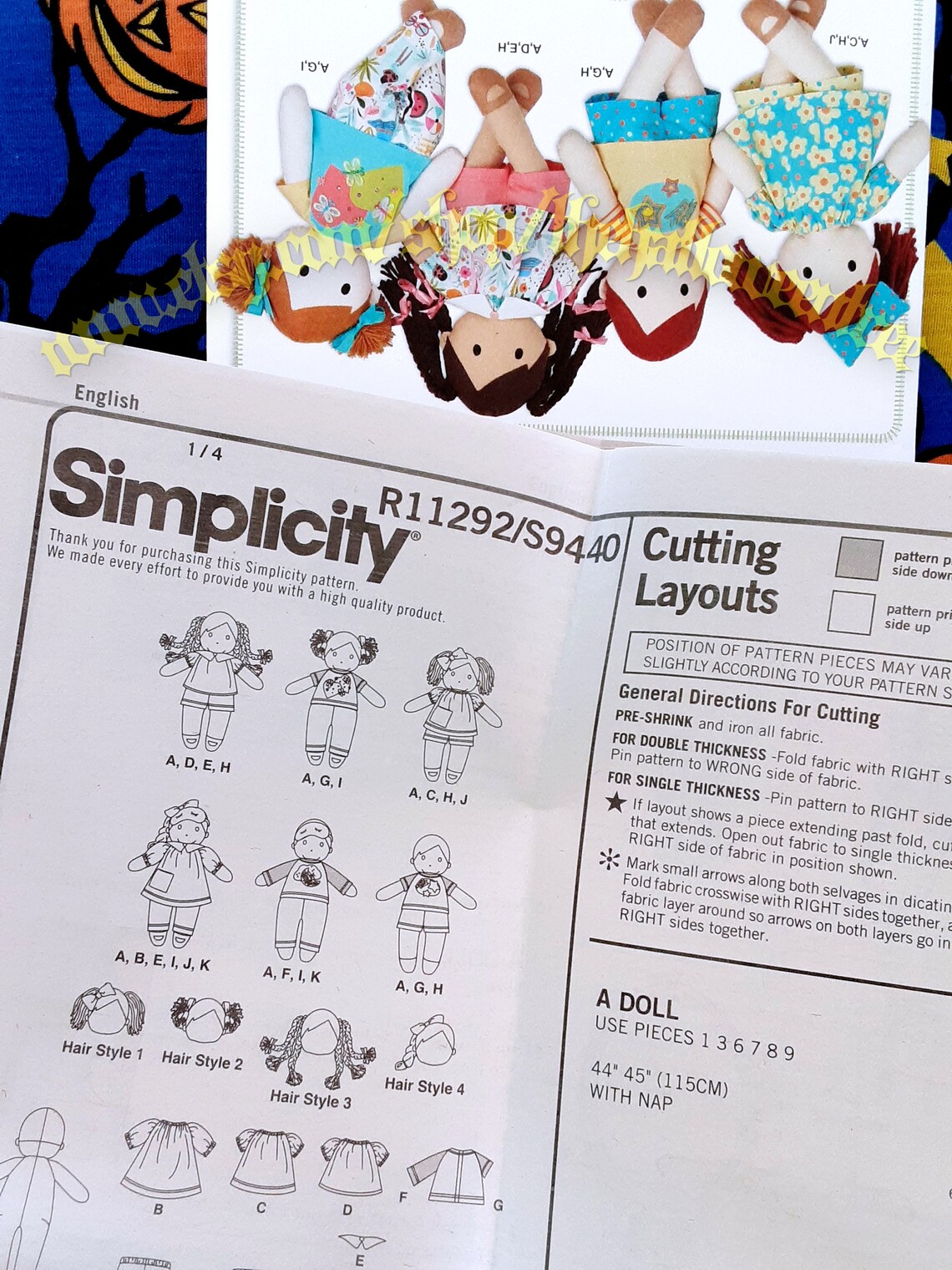 Simplicity 9440 Dolls With Clothes Cute and Easy Sewing Pattern S9440 ...