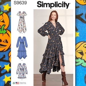 Simplicity 9639 Wrap Dress Sewing Pattern Sizes 16-24 r11674 S9639