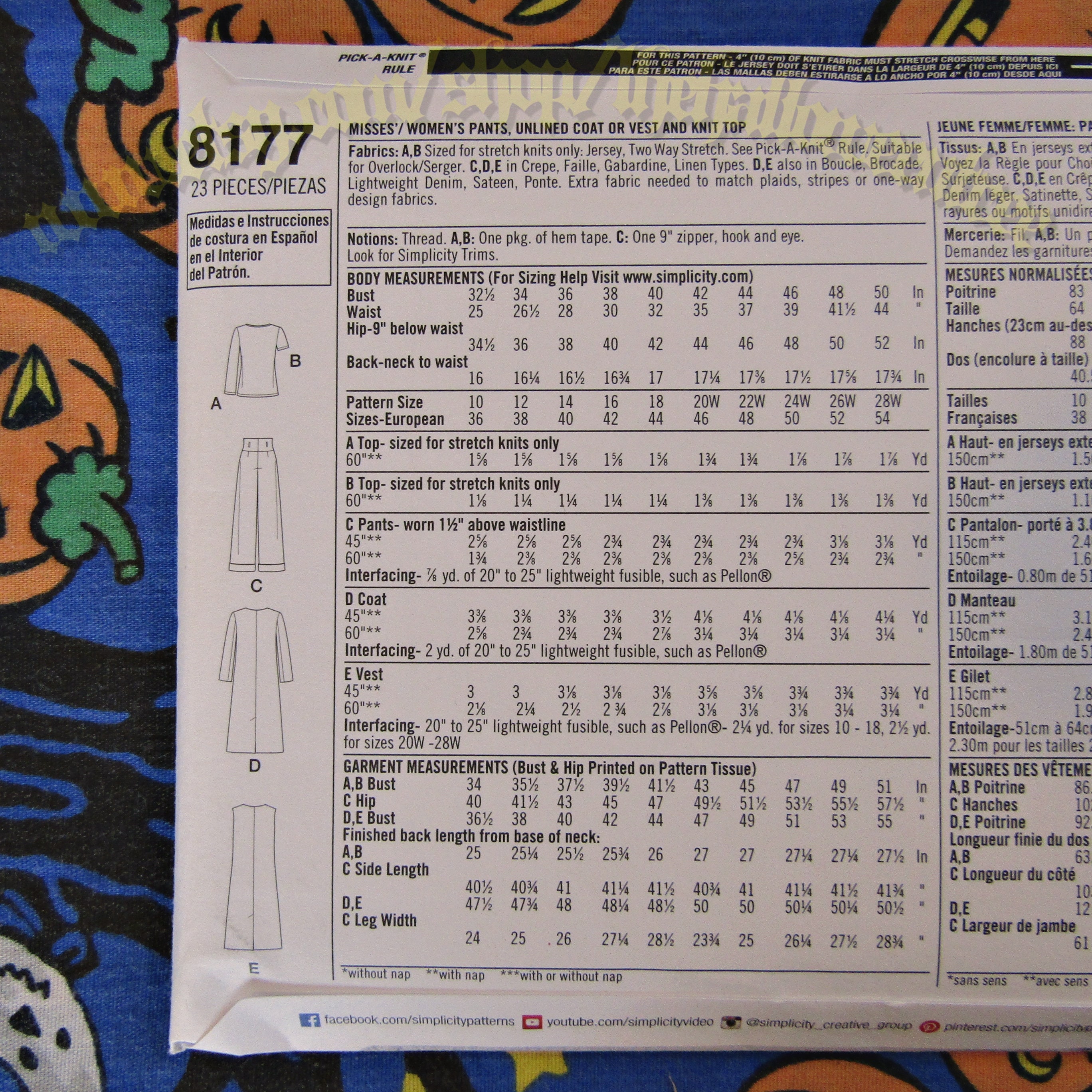 Simplicity Pattern 8177 Mimi G Style Pants Coat or Vest and Etsy