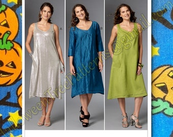 Simplicity S8960 Simple Lagenlook Tunic Dress Handkerchief Sewing ...