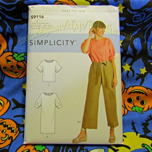 Simplicity 9116 Blouse and Pants Sewing Pattern  XXS-XXL S9116