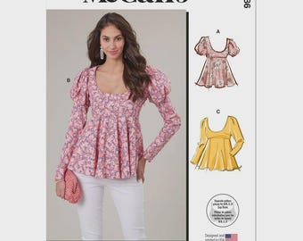 Simplicity 9451 Knit Blouse Top Sizes Sewing Pattern 14-22 S9451 R11266 ...