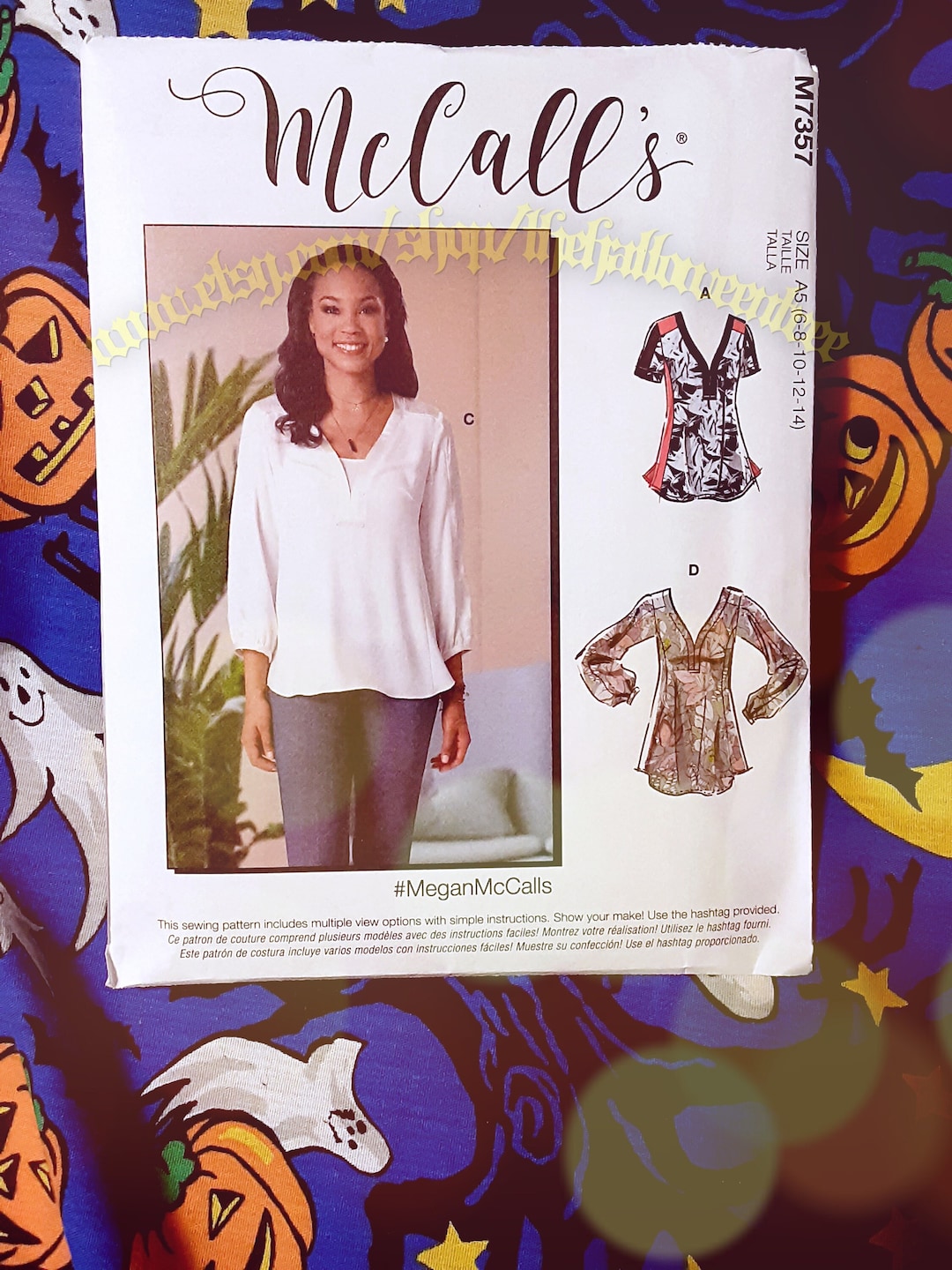 Mccalls 7357 Blouse Top Tunic Sewing Pattern Sizes 6 14 M7357 Etsy