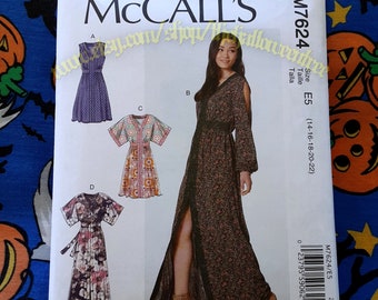 McCalls 7624 Dress Sewing pattern sizes 14-22 M7624