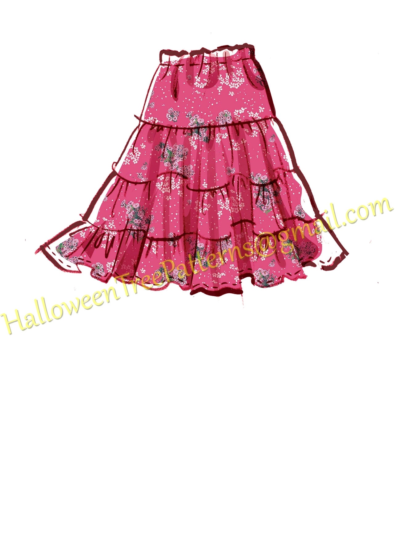 Mccalls 8326 Easy Tiered Boho Skirt Sewing Pattern Sizes XSM Etsy