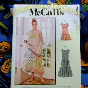 McCalls 8214 Patron de couture facile pour robes bohèmes à plusieurs niveaux, tailles L-XXL m8214 image 4