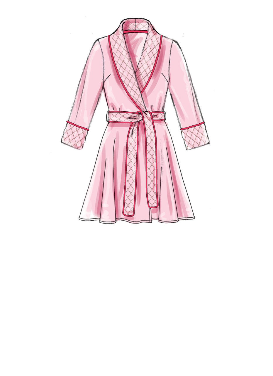 McCall's Patron De Couture Facile 7297 Pour Robe De Chambre, Nuisette Et Pyjama
