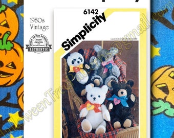 Simplicity S9870 Plushies Stuffed Animal Simple Sewing Patterns Teddy Bears 9870