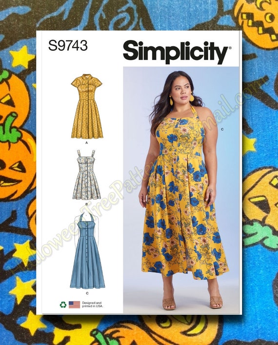 Simplicity S9743 Dress Sewing Pattern Plus Sizes 30-38 9743 R11768 New  UNCUT - Etsy