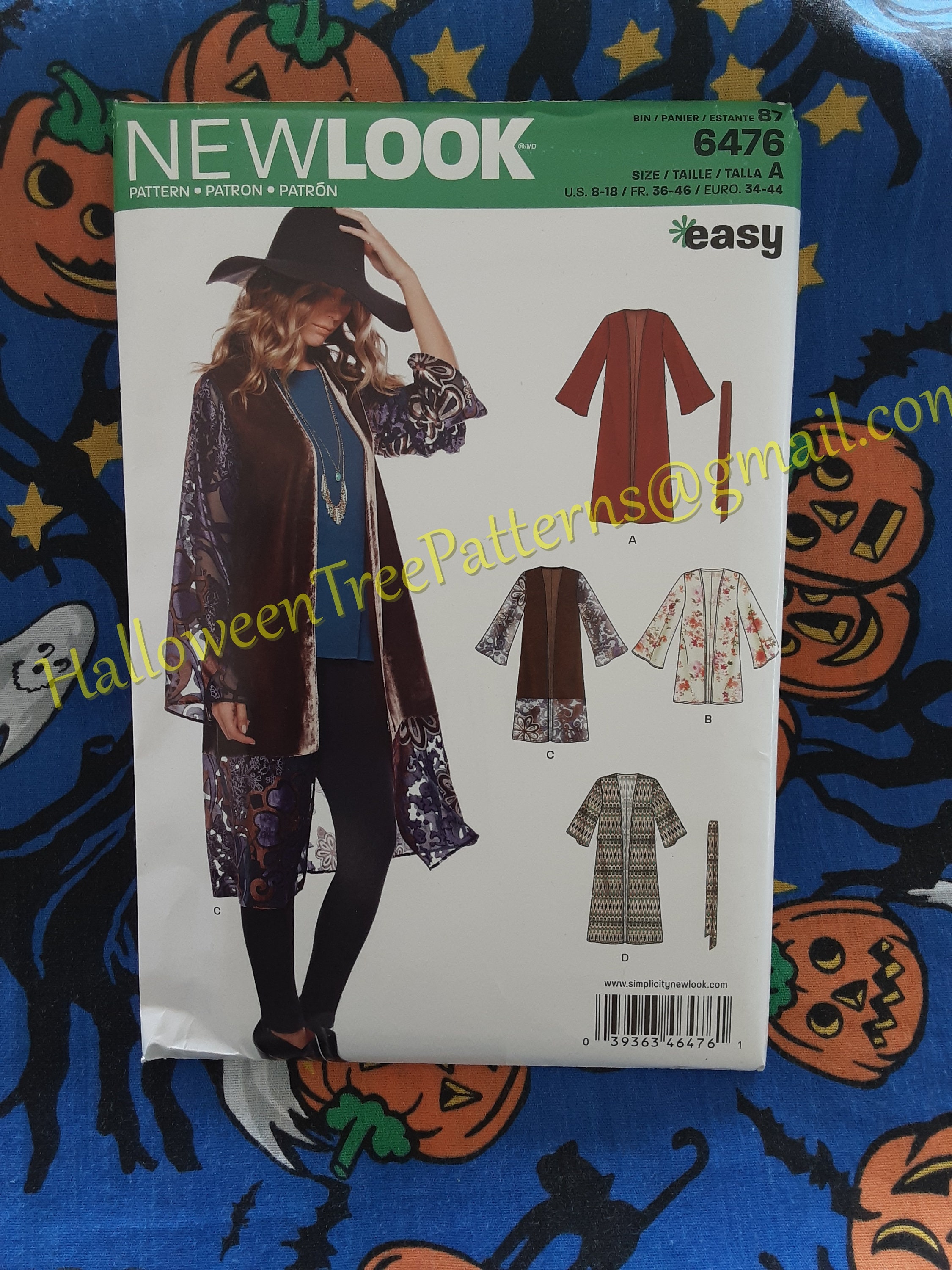 New Look 6476 Duster Cardigan Cardi Sewing Pattern Sizes 8-18