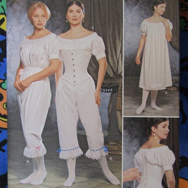 Simplicity 1139 bloomers and corset undergarments sewing pattern Sizes 14-20