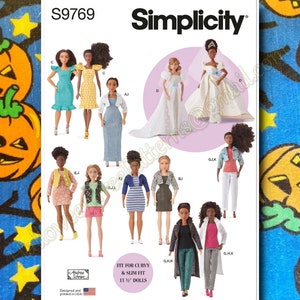 Simplicity 9769 11.5 inch fashion doll clothes Sewing Patterns s9769