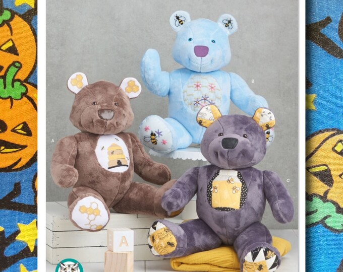 Simplicity S9731 18inch Plushies Stuffed Bear Animal Sewing Patterns ...