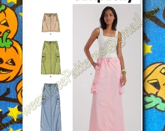 SSさま専用 Simplicity 9891 Cargo Skirt Sewing Pattern Length Options