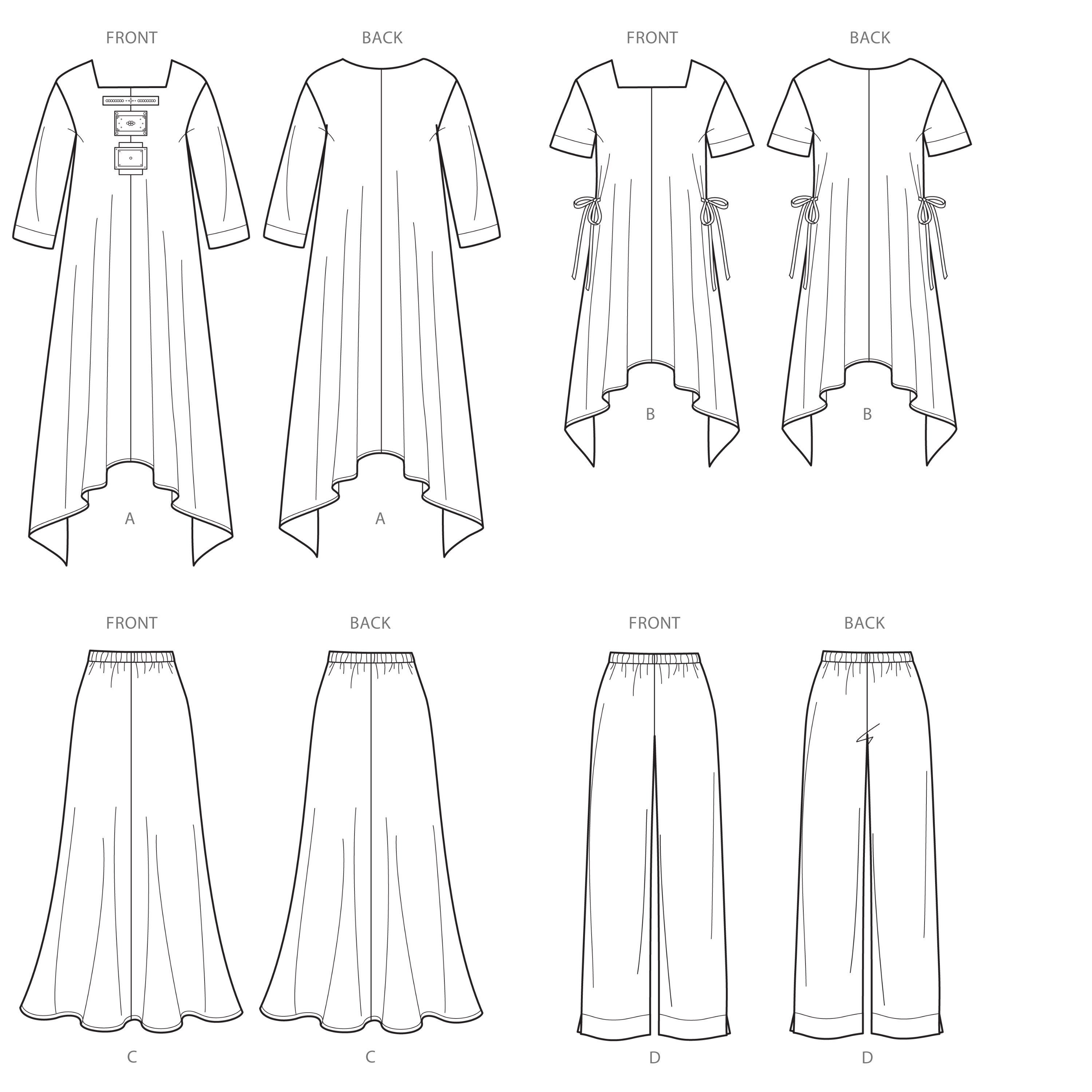 Simplicity 8578 18th Century Robe A La Française Sewing Pattern, Sizes