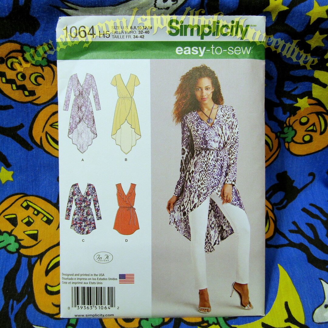 Nmcc Robes Blanche Porte Patron Simplicity 1064 Chemisier Cache