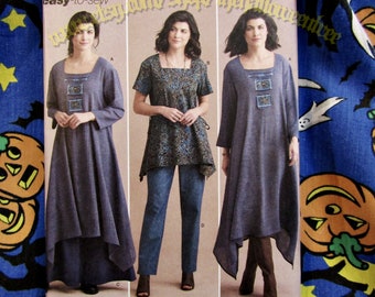 Simplicity s8960 Simple Lagenlook Tunic Dress Handkerchief Sewing Pattern Sizes 14-22 8960 Cottagecore Housedress