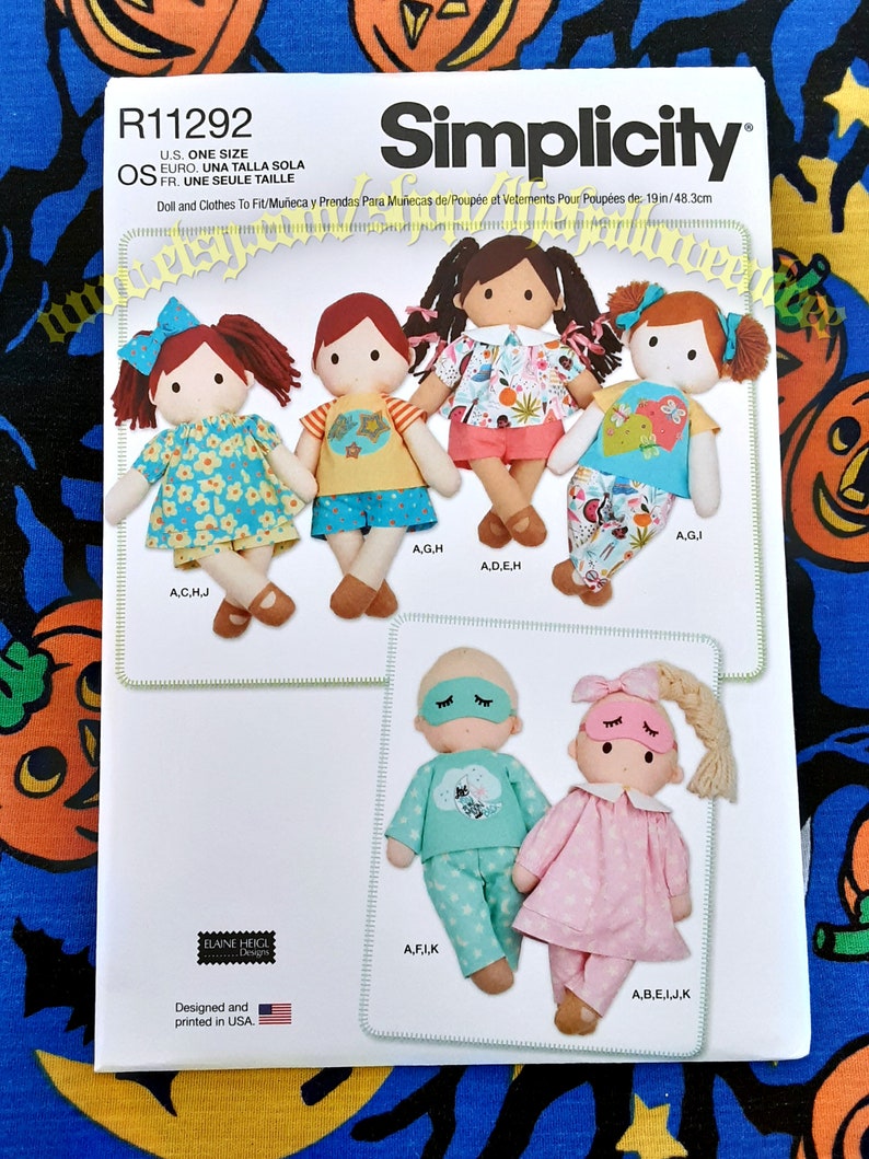 Simplicity 9440 Dolls With Clothes Cute and Easy Sewing Pattern S9440 ...