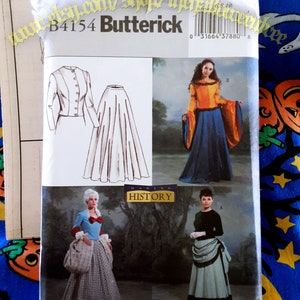 Butterick 4154 OOP Renaissance Dress Top and Skirt Sewing pattern Sizes 6-10 b4154