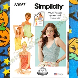 Simplicity S9967 Sewing Pattern Misses Vintage 80s
