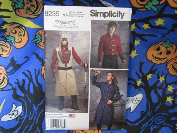 Simplicity Mens Sewing Pattern 8235 Cosplay Costume Simplicity-8235-M