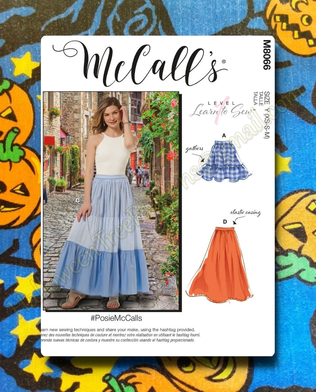 Mccalls M8066 Tiered Boho Skirt Sewing Pattern Sizes L-xxl 8066 - Etsy