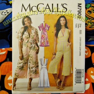 McCalls 7909 Sewing Pattern S8009 Overalls Jumpsuit jumper Romper sizes 18-24 M7909