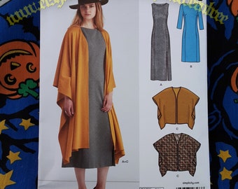 New Look 6573 Sewing Pattern Sizes 8-18 Dress Draped Cardigan Separates Coordinates