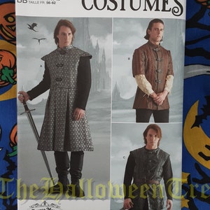Simplicity 9593 Medieval Jacket Vest Sewing Pattern Sizes 46-52 s9593