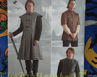 Simplicity 9593 Medieval Jacket Vest Sewing Pattern Sizes 46-52 s9593