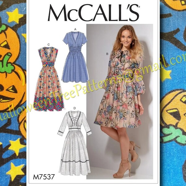 McCalls 7537 Farmhouse Boho Housedress Sewing Pattern Sizes 14-22 m7537