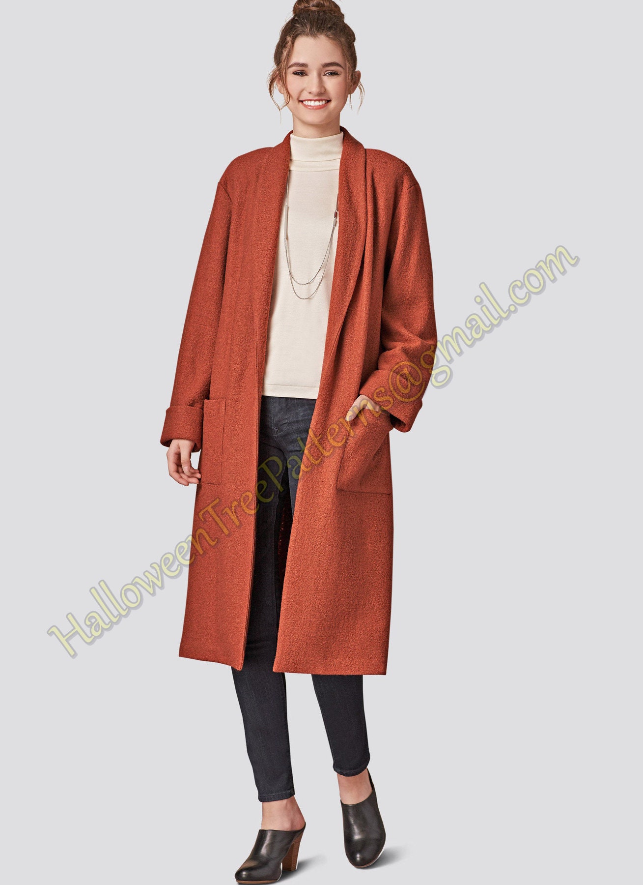 Simplicity S8742 Coat Jacket W Hood Sewing Pattern Sizes XS