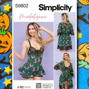 Simplicity 9802 Sewing Pattern Pajamas Sleepwear Nightie XS-XL S9802
