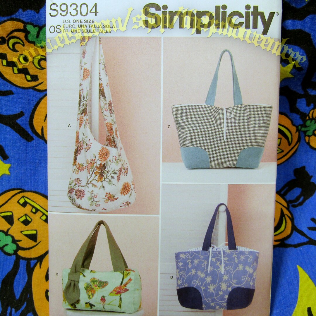 Simplicity 9304 Shopping Tote Bag Purse Sewing Pattern S9304 - Etsy