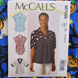 McCalls 7359 Boho tunic top SEWING PATTERN adult sizes Large to 2XL M7359