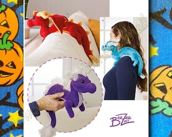 Simplicity 8715 Plush Stuffed Animal Sewing Pattern Dragon Nessie Renaissance Fair Toy S8715