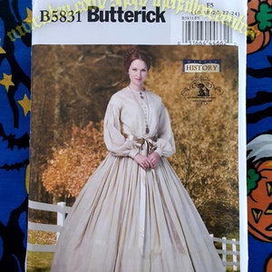 Butterick 5831 Robe de princesse Renaissance patron de couture Tailles 16-24 b5831