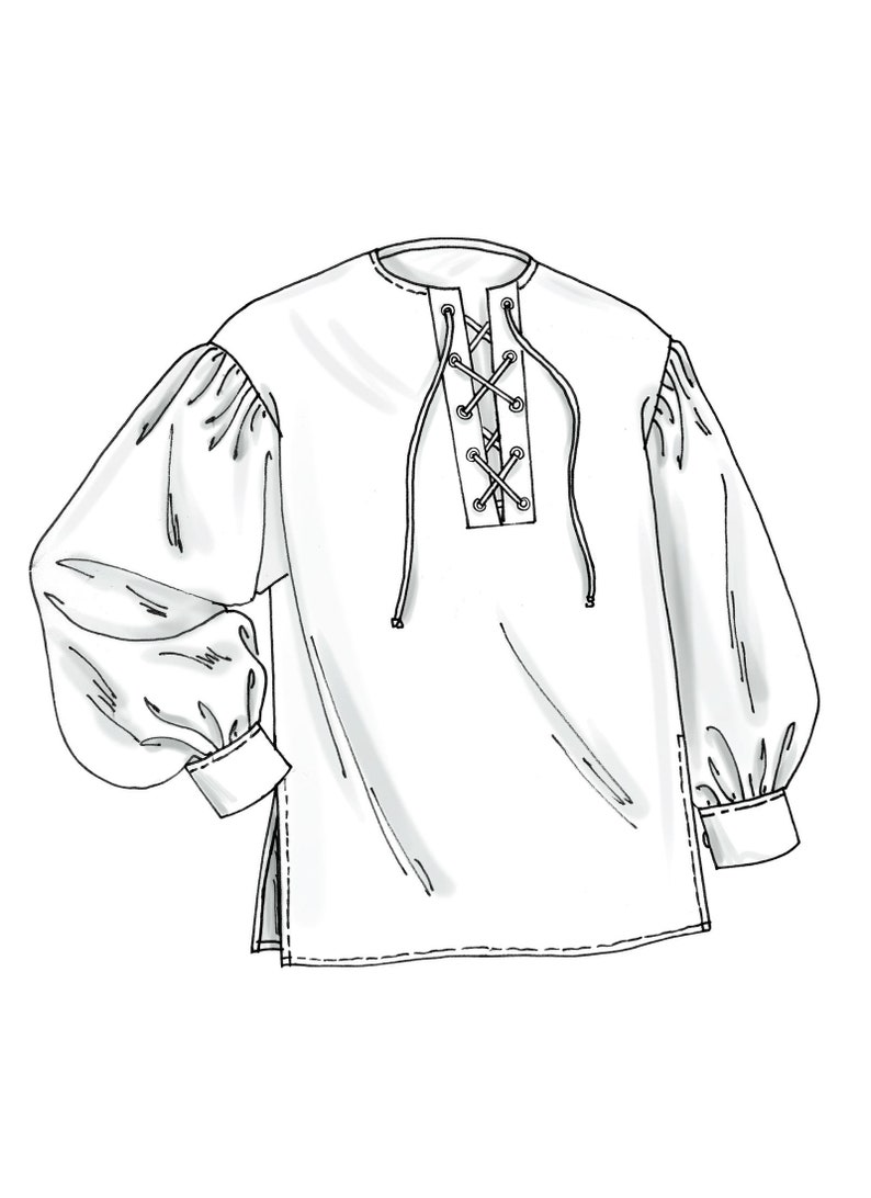 Butterick 4486 Pirate Renaissance Poet shirt Sewing Pattern | Etsy