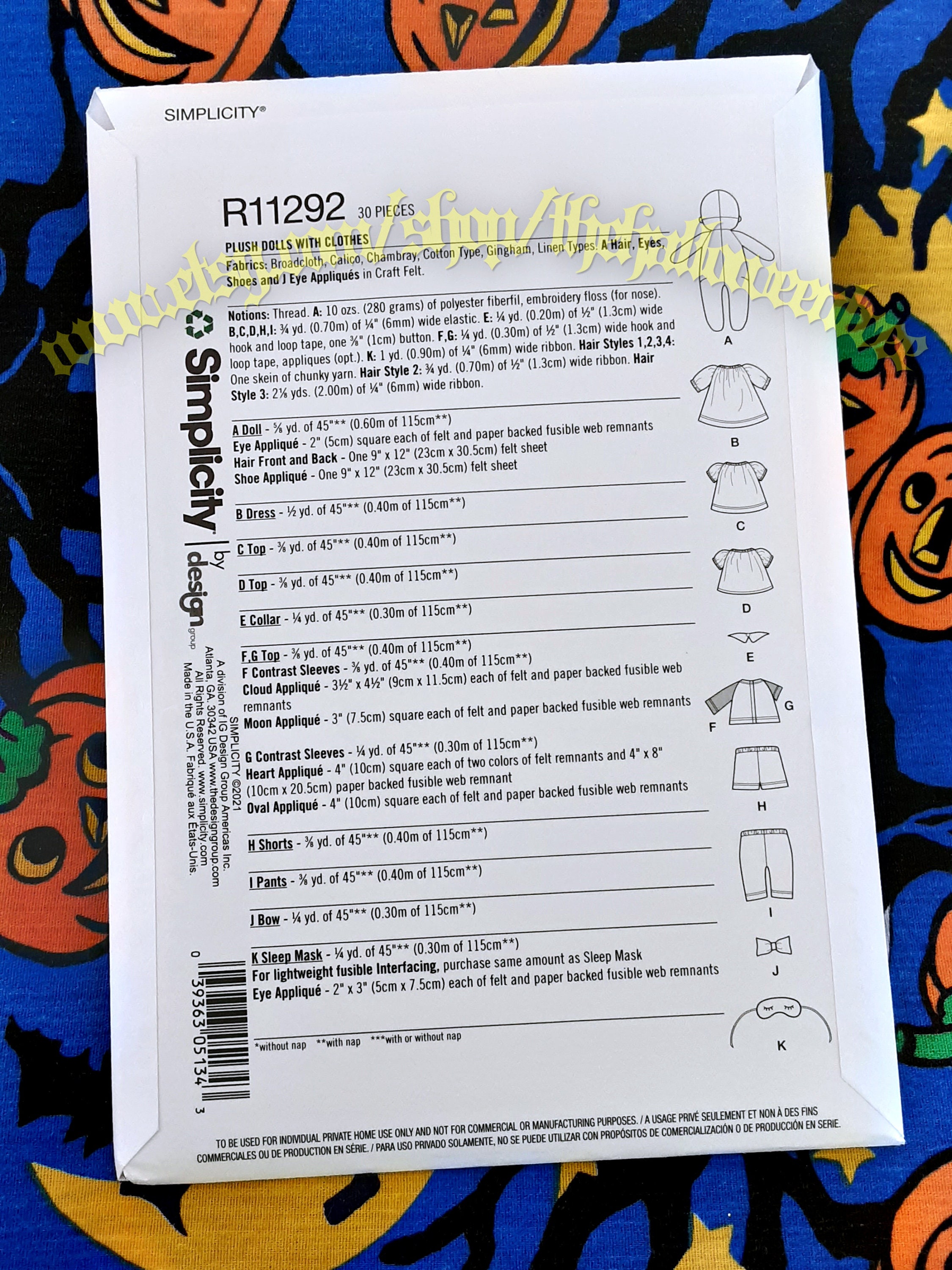 Simplicity 9440 Dolls With Clothes Cute and Easy Sewing Pattern S9440 ...