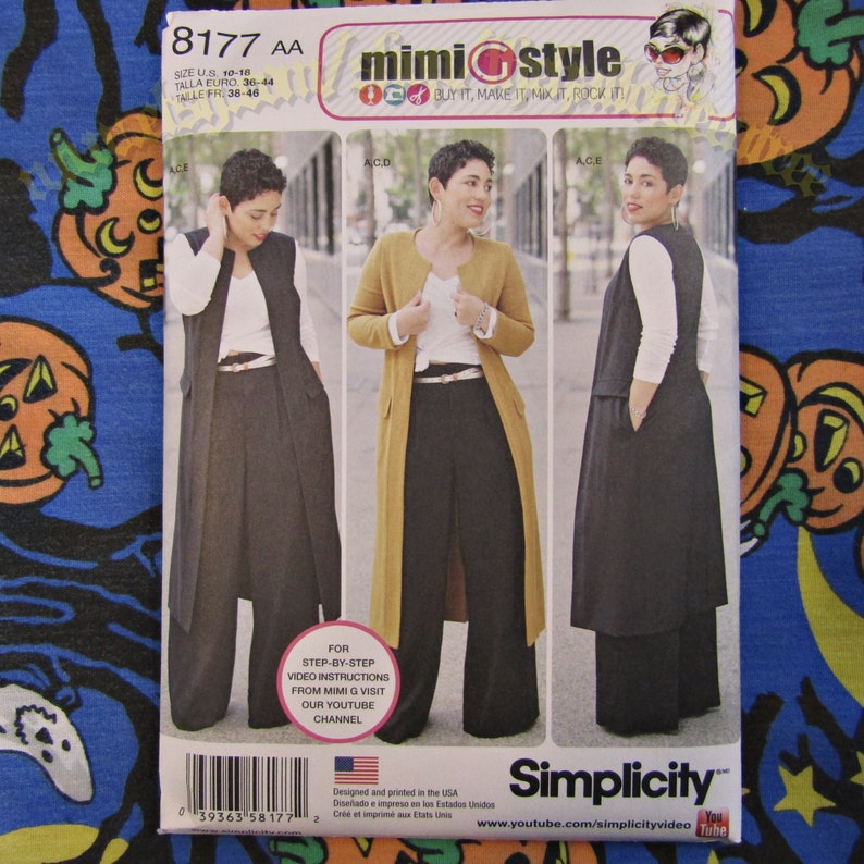 Simplicity Pattern 8177 Mimi G Style Pants Coat or Vest and Etsy