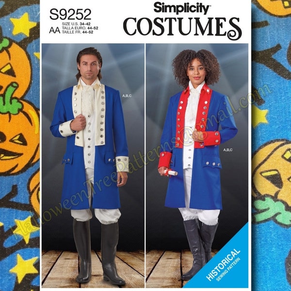 Simplicity 9252 Costume Coat Jacket Sewing Pattern s9252 sizes 34-42