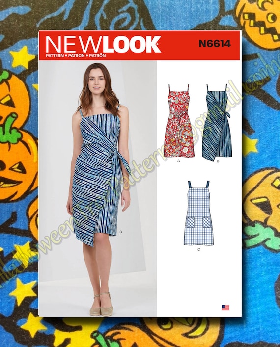New Look 6614 Wrap Look Dress Sewing Pattern Sizes 8-20