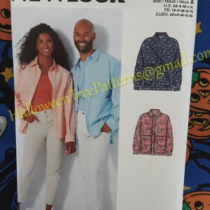 New Look 6724 Unisex Button Dress Shirts Sewing Patterns Sizes XS-XL
